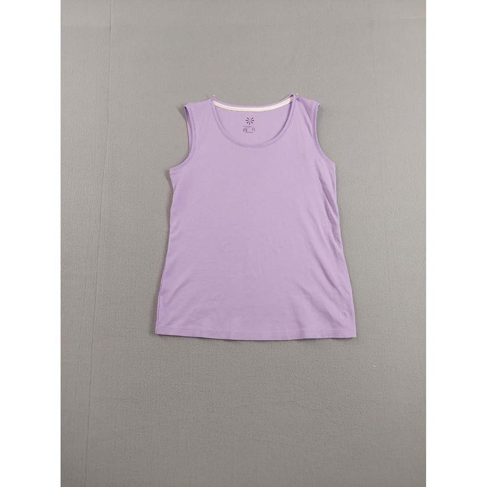 Isaac Mizrahi Women‎ Tank Top 2XS Purple 100% Cotton Sleeveless Scoop Neck Cozy